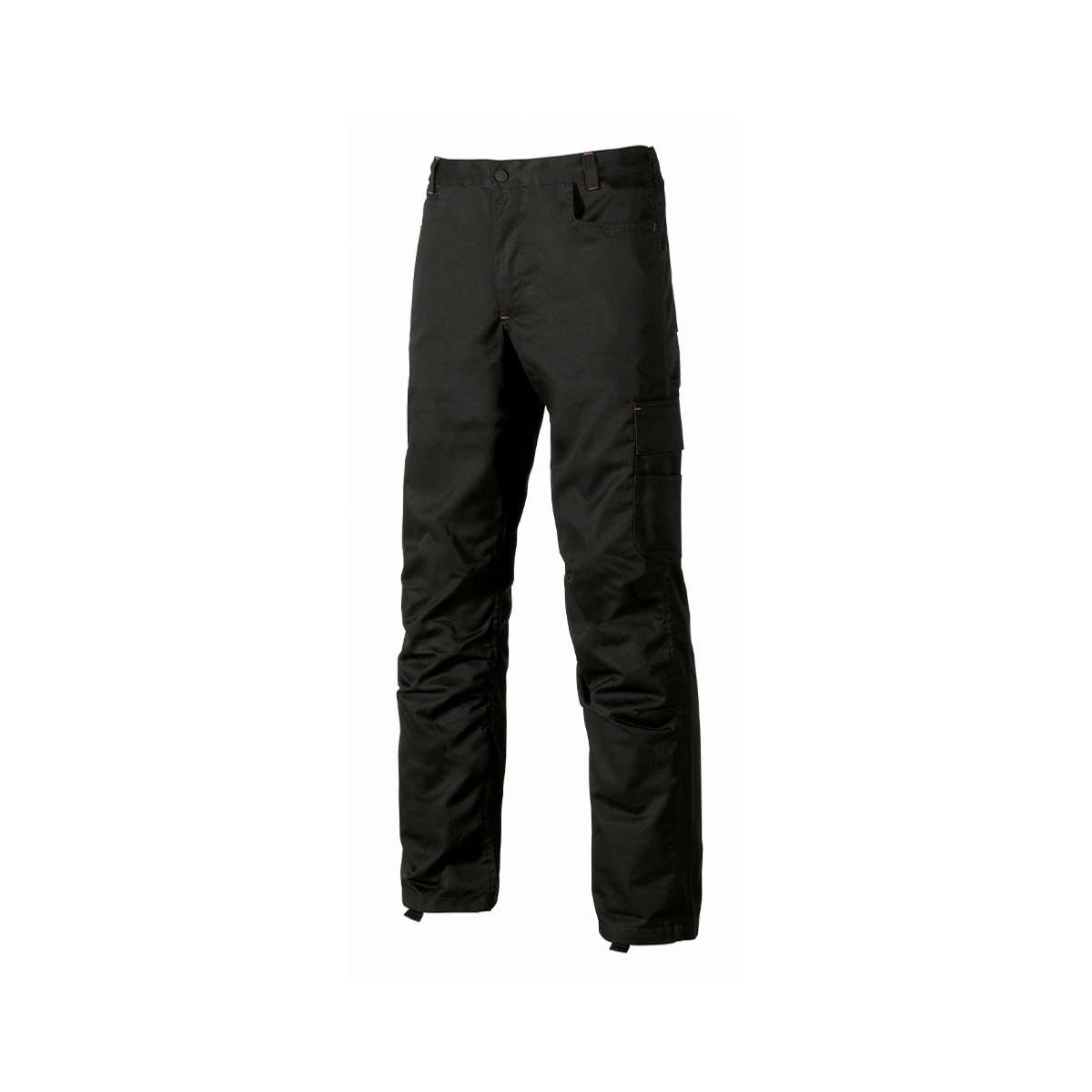 U-Power Men's Work Trouser, Elastic Waist Cargo Pant, with Knee Pad Pockets, Multi_Pocket, Comfortable Fabric, Heavy Duty Durable Outer Wear (Black Carbon 44)