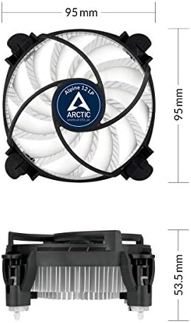 ARCTIC Alpine 12 LP - Silent Cooler, Fan for HTPC and Mini-ITX Enclosures, 92mm Blades, PWM Sharing Technology, Aluminium - 2.000 RPM