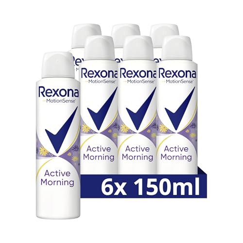 Rexona MotionSense Deo Spray Active Morning Anti-Transpirant mit 48 Stunden Schutz gegen Körpergeruch und Achselnässe 150 ml 6 Stück