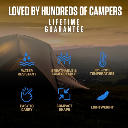 VENTURE 4TH 3-Season XXL Backpacking Sleeping Bag, Camping Sleeping Bags for Adults & Kids - Lightweight, Comfortable, Water Resistant, Ideal for Hiking, Camping & Outdoor – Blue/Black - Image 7
