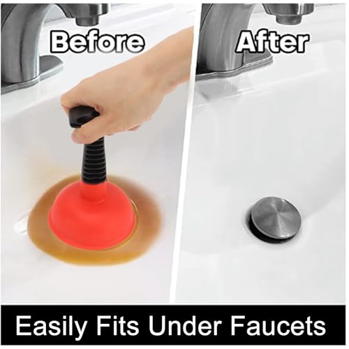Image of Zerodis Mini Plunger, Silicone Small Toilet Plunger Slip Proof Handle Efficient for Bathroom (1)