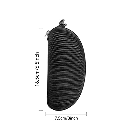 3pcs Zipper Hard Shell Sunglasses Case And Eyeglasses Case Portable Travel