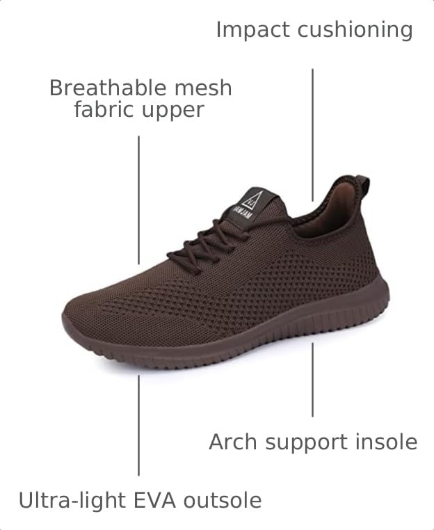 Image of VAMJAM Men's Running Shoes Ultra Lightweight Breathable Walking Shoes Non Slip Athletic Fashion Sneakers Mesh Workout Casual Sports Shoes