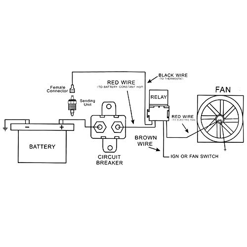 Elétrica ventilador de refrigeração de fiação Kit de instalação 185/170 graus termostato