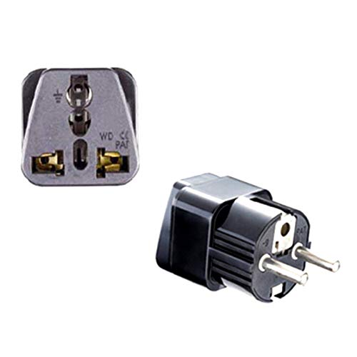EU Plug Adapter Converter 250V White EU to US Outlet Plug Adapter Black US to EU Plug Converter Euro Electric Power Socket