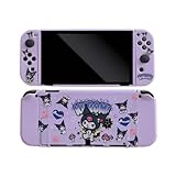 Eamily かわいいクロミケース Nintendo Switch OLED対応 ドッキング可能ケースカバー 人間工学的ソフトTPUグリップケース Joycon用 スパークルスキンセット