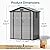 WUKHG 6X4 FT Plastic Storage Shed with Floor, Resin Storage Shed with Drainage Channel & Lockable Door, Outdoor Plastic Sheds Suitable for Bikes, Furniture, Gardening Tools