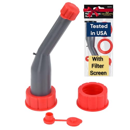 CM ConceptsÂ® Gas/Water Can Tough & Rigid Spout Replacement- (Multiuse)