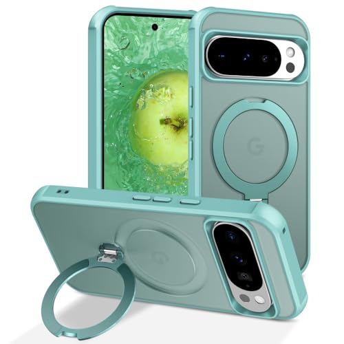 Coque Google Pixel 10 Pro 5G silicone rigide bleu clair avec support bague