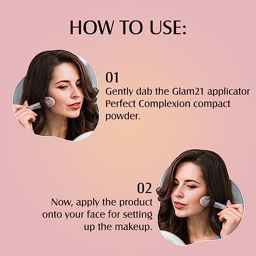 Image of Glam21 Powder Perfect Complexion 2-in-1 Compact 24gm with Oil Control formula | Sweatproof | Flowy Matte Finish (Almond - 04)