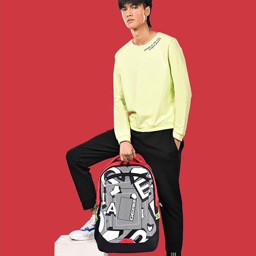 Gear Riddle 38L Large Water Resistant 4 Compartment School Backpack/Casual Daypack/Travel Standard Backpack/Kids/College Bag For Boys/Girls/Men/Women (Red) - Image 2
