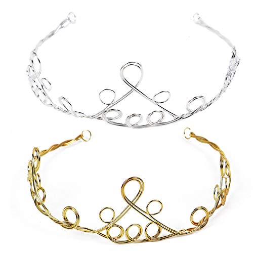 Pomeat 2pcs Alloy Metal Headband Tiara Headband Frame