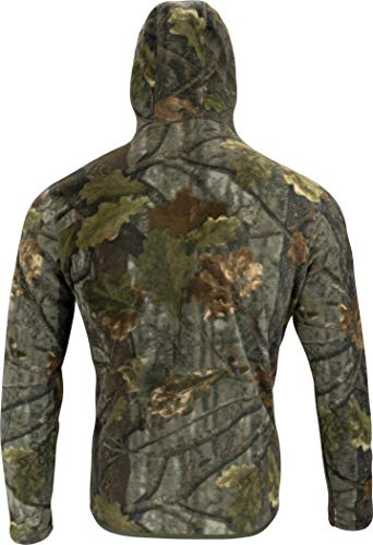 JACK PYKE Fieldman Fleece Hoodie for Men 250g – Warm, Lightweight, Water-Resistant Outdoor Pullover Hoodie with Drawstring Hood & Pocket – Perfect for Hunting, Fishing, Camping – English Oak Large - Image 2