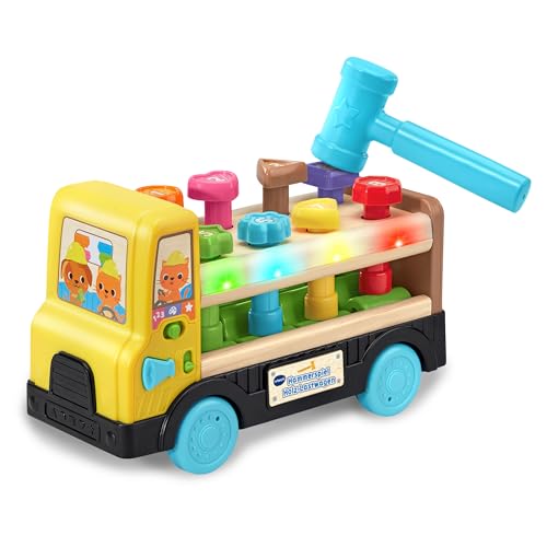 Vtech Baby Hammerspiel Holz-Lastwagen - Bunter Lastwagen zum Spielen - Für Kinder von 18-36 Monate