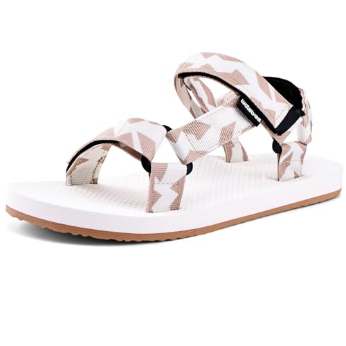 Image of WateLves Womens-Sport-Sandals Hiking Sandals with-Arch-Support Webbing-Outdoor-Beach-Water-Sandals for Travel-Walking-Trekking-Camping