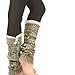 TeeHee Socks Fashion Cute Cable Knit Leg Warmers 4 pairs with Gift Box Lace on the Top for Girls (Lace with Button)