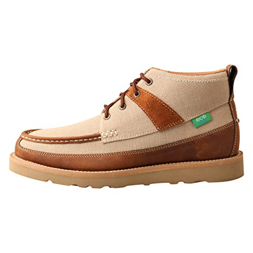 Image of Twisted X Men's Wedge Sole Driving Shoes Moc Toe Beige /Khaki 8.5 EE US