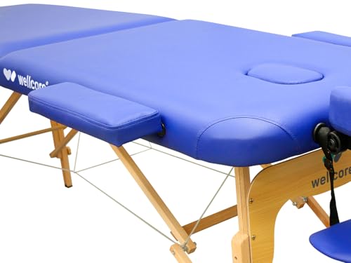 Table de massage en bois stable et robuste WELLCORE vert pistache 180cm
