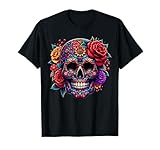 Mexikanischer Schädel Blumen Día De Muertos
