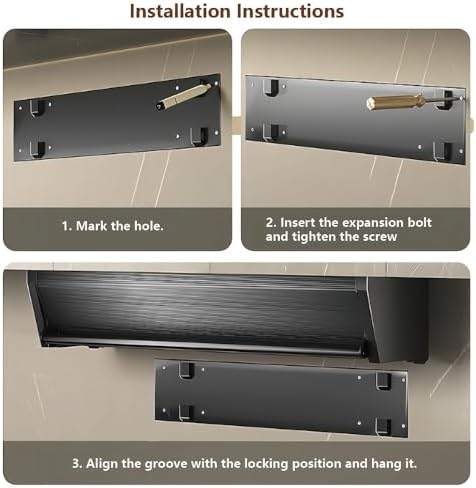Wall Mounted Spice Rack with Foldable Shelf, Double-Layer Storage Organizer with Towel Bar, Under Cabinet Kitchen & Bathroom Organizer (31.5"x8.3")