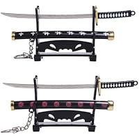 Gebiuhoo 2 Llaveros de Katana para Fans de One Piece 15 cm