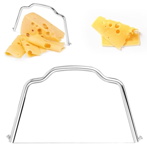 2pcs Cheese Slicer, High Efficiency Stainless Steel Wire Cheese Cutter for Block Cheese Handheld Butter Slicers Multipurpose Kitchen Gadgets Tool for Butter Avocado