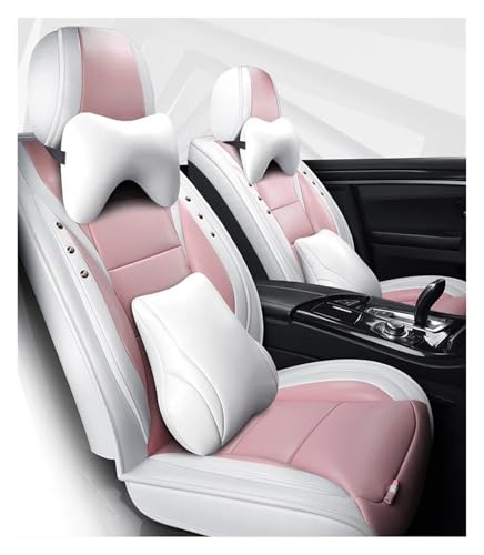 Housse de siège auto en cuir pour Volvo XC60 V60 | Design luxe rose et blanc