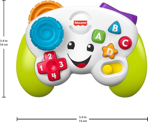Image of Fisher-Price Baby & Toddler Toy Laugh & Learn Game Controller, Green, Musical Learning Activity for Pretend Play Infants Ages 6+ Months