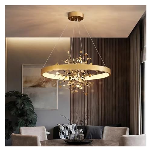 Lustre de plafond moderne en aluminium doré pour escalier et magasin