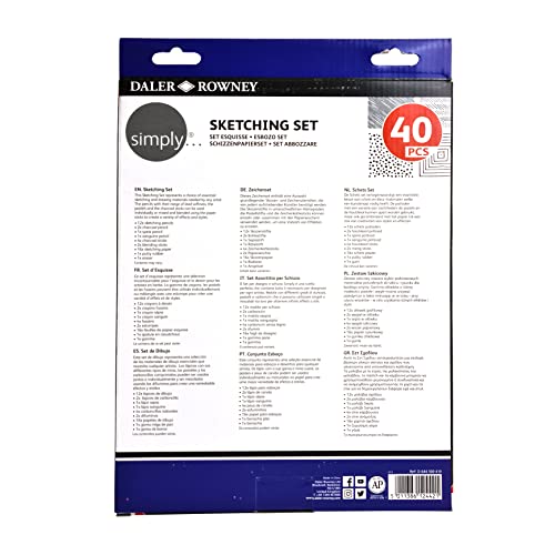 Set de lápices para bocetos Daler Rowney 40 pcs miniatura 2