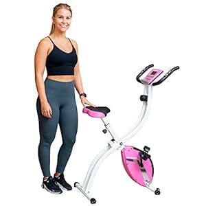 YYFITT Basic Foldable Fitness Exercise Bike with 16 Level Resistance, Countdown Exercise Monitor, Phone/Tablet Holder and Hand Pulse for Home Use