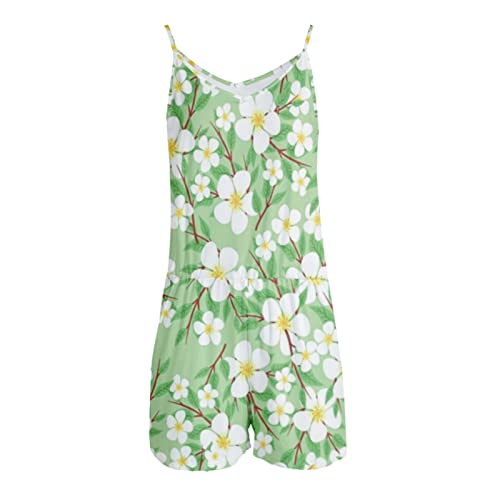 Mint Lime Green Teen Girls Deep V Neck Spandex Coveralls Brunch Adult Onesies Overalls Unitard Sleeveless Camisole Tank Coveralls S #TOP3