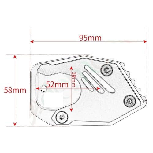 Plaque extension béquille CBR500F support en aluminium haute protection
