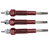 Boxonly 3PCS Diesel Glow Plug Set – Replaces SBA185366060 SBA185366190 – Fits Compact Tractors: