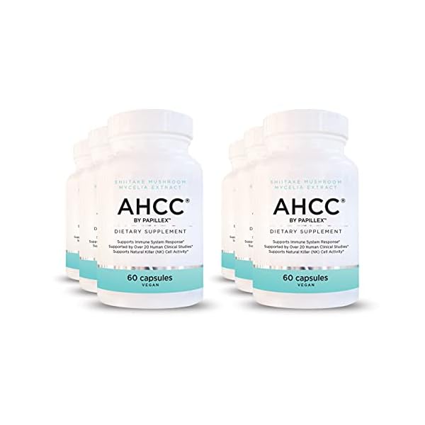 Papillex-AHCC-Supplement-Maximum-Strength-Natural-Immune-Support-Extract-Maintains-Natural-Killer-Cell-Activity-20-Human-Research-Studies-60-Veggie-Capsules-6-Pack Papillex AHCC Supplement - Maximum Strength - Natural Immune Support Extract - Maintains Natural Killer Cell Activity - 20+ Human Research Studies - 60 Veggie Capsules (6 Pack)