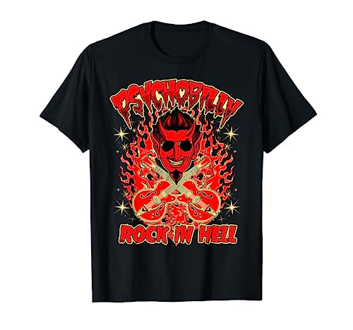 Camisetas Rockabilly Hombre Mujer Psychobilly Rock and Roll Camiseta