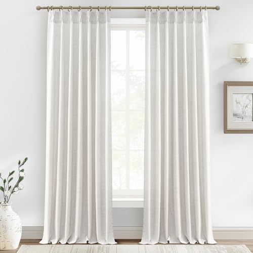 Pinch Pleated Extra Long 132 Inch High Ceiling Luxury Curtains