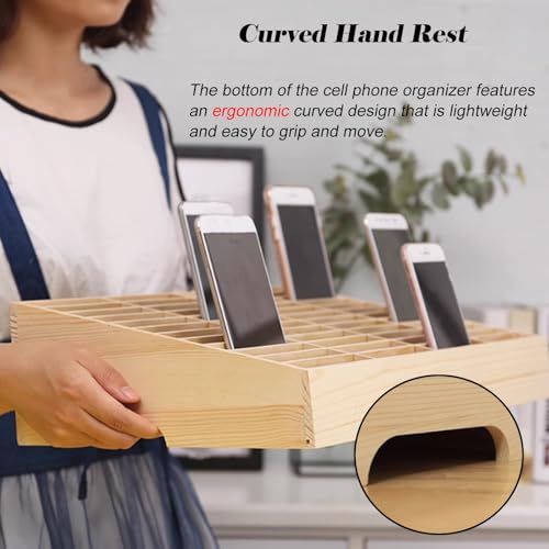 Mueble de madera para celulares con 24 compartimentos en capas 5