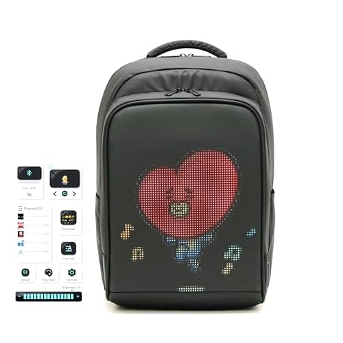 Voltefy LED Backpack, LED Bag, LED Backpack with Programmable Screen, Carry-On Backpack, Digital Backpack, LED Bookbag, Video Backpack, laptop Backpack for women and men, Motorcycle Backpack