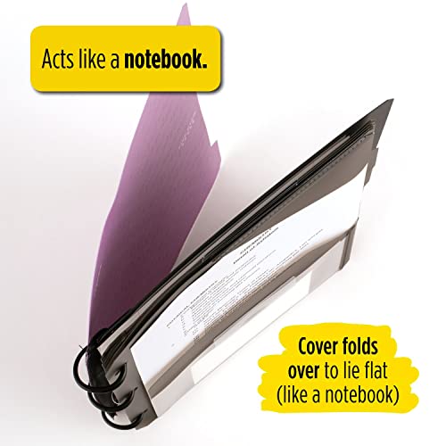 Five Star Flex Refillable Notebook + Study App, College Ruled Paper, 1 Inch Techlock Rings, Pockets, Tabs And Dividers, 200 Sheet Capacity, Purple (29328Ab6) #TOP5