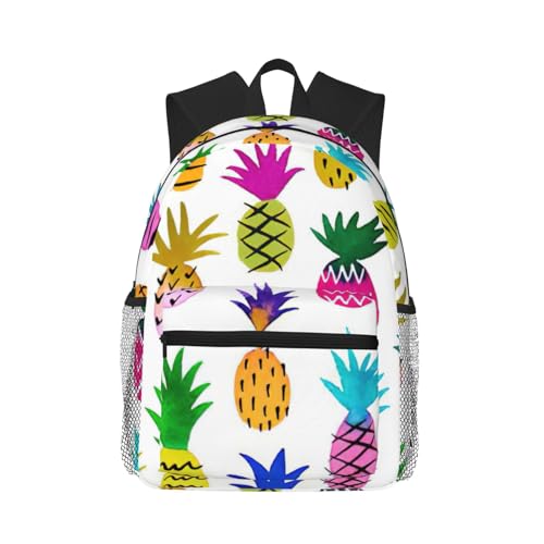 Sac à dos unisexe ananas multicolore idéal pour vos séances de gym et vos randonnées
