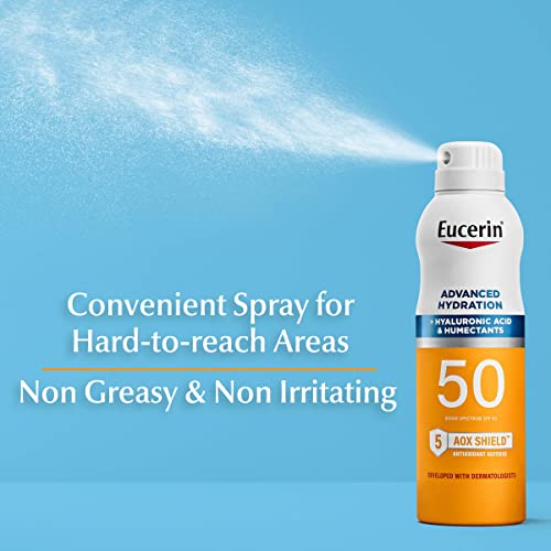 Eucerin Advanced Hydration Spf 50 Sunscreen Spray, Lightweight Sunscreen Lotion Spray, 6 Fl Oz Spray Bottle #TOP2