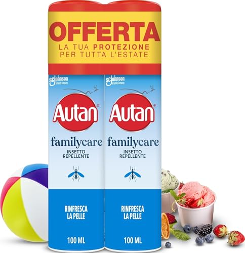 Autan Family Care, Spray Antizanzare Repellente, 2 x 100 ml | Dermatologicamente Testato, Protezione Efficace Per Tutta la Famiglia fino a 4 Ore