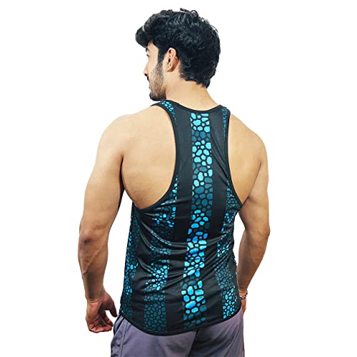 Image of AKIBA Mens Printed Fitness Workout Stringers Gym Stylish Vests