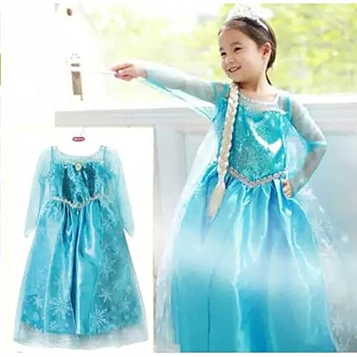 Image of Polycotton Costume Superhero Dress For Boys And Girls Fancy Dresses For Kids Birthday Party Props, Princess With Accessories 6-8 Years, Blue