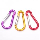 5 Stück Kletterknopf-Karabiner, Camping, Wandern, Haken, Outdoor-Sport, mehrfarbig, Aluminium, Sicherheitsschnalle, Schlüsselanhänger, bequem und schön