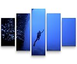Paul Sinus Art Leinwandbilder | Bilder Leinwand 160x100cm Taucher auf Malta