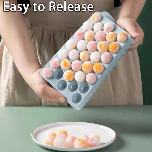 Molde para cubos de hielo esféricos con tapa 33 piezas miniatura 4