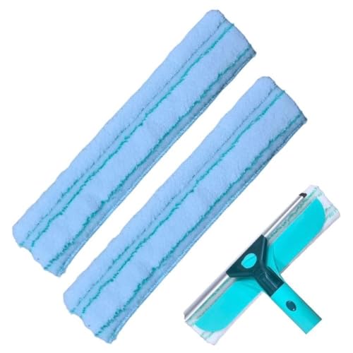 Lawnoval Replacement Mop Cloths Compatible with Window Wiper Classic Window Cleaner 2 in 1 55238, Polyester Nylon, 2 Pack