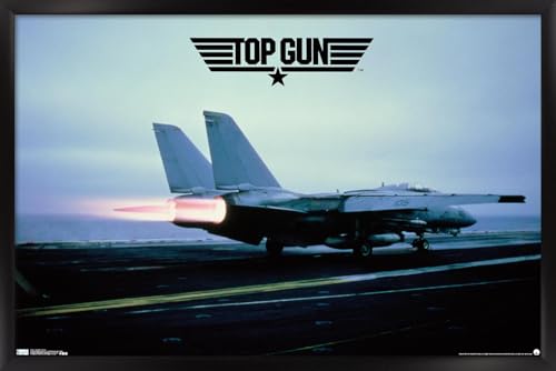 Trends International Top Gun - Maverick Plane Wall Poster, 14.725" x 22.375", Black Framed Version by Trends International - Used condition - US$45.62
